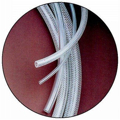 Click to enlarge - Reinforced hose made from polyurethane. This extremely flexible hose gives outstanding abrasion resistance. Having a good bend radius,
is ideal for use in restricted spaces.